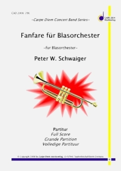 Musiknoten Fanfare für Blasorchester, Peter W. Schwaiger