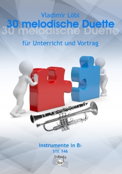 Musiknoten 30 melodische Duette für Bb-Instrumente, Vladimir Löbl