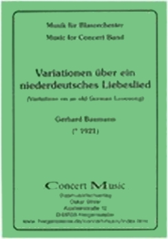 Musiknoten Variationen über ein niederdeutsches Liebeslied, Gerhrad Baumann