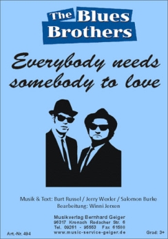 Musiknoten Everybody Needs Somebody to love, Russel/Wexter/Burke/Jerxen
