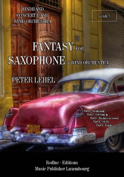 Musiknoten Fantasy for Saxophone & Wind Orchestra, Peter Lehel