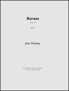 Musiknoten Xerxes, John Mackey