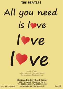 Musiknoten All You Need Is Love, John Lennon/Erwin Jahreis