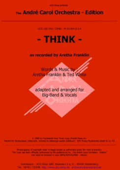 Musiknoten Think, Aretha Franklin/Stewart Burgess