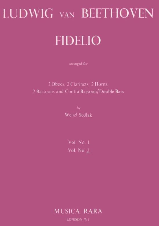 Musiknoten Fidelio, Beethoven/Sedlak - Vol. 2