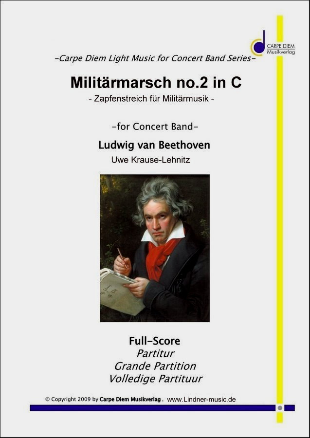 Musiknoten Militärmarsch No. 2 in C, Ludwig van Beethoven/Uwe Krause-Lehnitz
