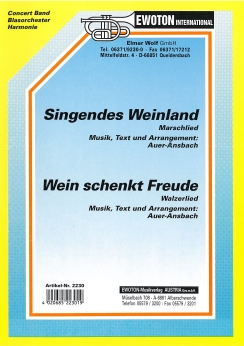 Musiknoten Singendes Weinland /Wein schenkt Freude, Auer-Ansbach