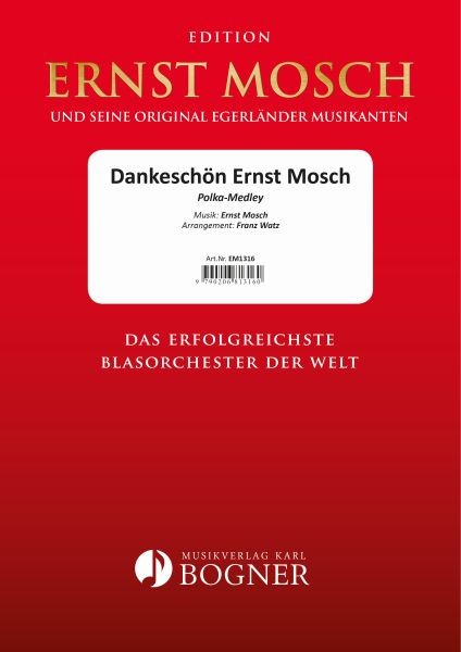 Musiknoten Dankeschön Ernst Mosch, Watz