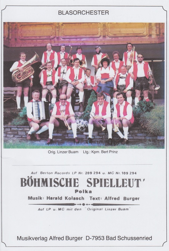 Musiknoten Böhmische Spielleut'/Zwei gute Freunde, Kolasch/Burger