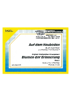 Musiknoten Auf dem Heuboden, Pleyer/Bummerl
