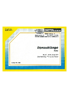 Musiknoten Donauklänge, Augustin/Linharek