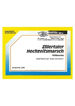 Musiknoten Zillertaler Hochzeitsmarsch, Auer-Ansbach