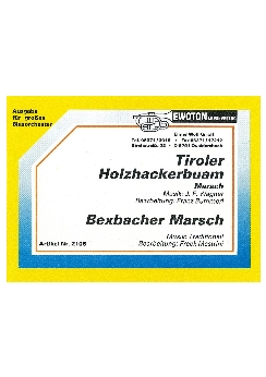 Musiknoten Tiroler Holzhackerbuam, Wagner/Bummerl