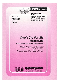 Musiknoten Don't Cry For Me Argentina, Webber/Häußer