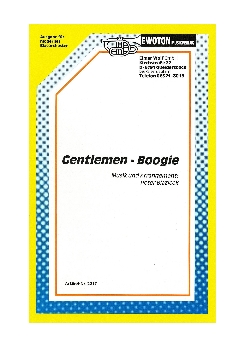 Musiknoten Gentlemen-Boogie, Blazicek