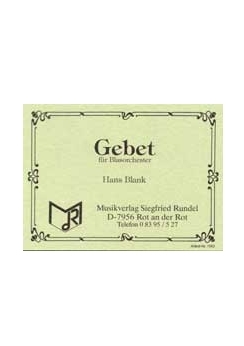 Musiknoten Gebet für Blasorchester, Blank
