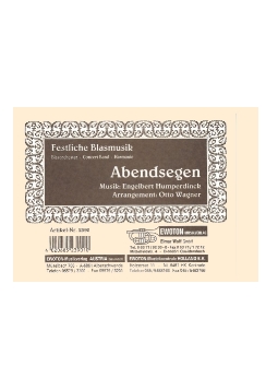 Musiknoten Abendsegen (Lied), Humperdinck/O.Wagner