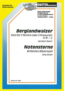 Musiknoten Berglandwalzer, Raich/Notensterne, Asten