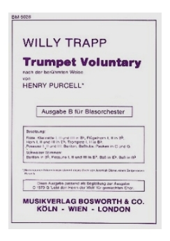 Musiknoten Trumpet Voluntary, Purcell/Trapp