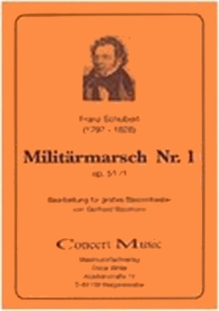 Musiknoten Militärmarsch Nr. 1, Franz Schubert/Gerhard Baumann