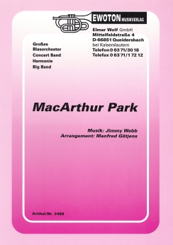 Musiknoten Mac Arthur Park, Webb/Gätjens