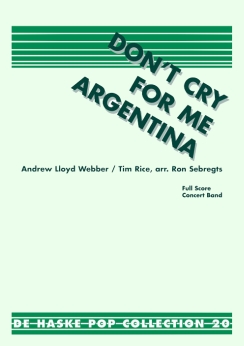 Musiknoten Don't Cry For Me Argentina, Webber/Sebregts