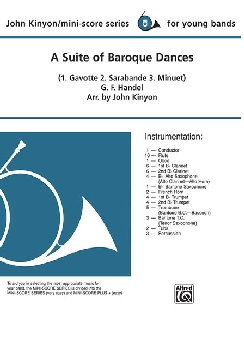 Musiknoten A Suite of Baroque Dances, Händel/Kinyon