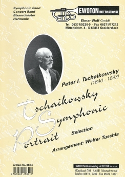 Musiknoten Tschaikowsky Symphonic Portrait, Tuschla