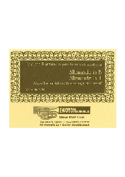 Musiknoten Allemande in B/Allemande in F, Schein/Mantoff