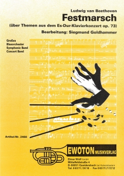 Musiknoten Festmarsch, Beethoven/Goldhammer