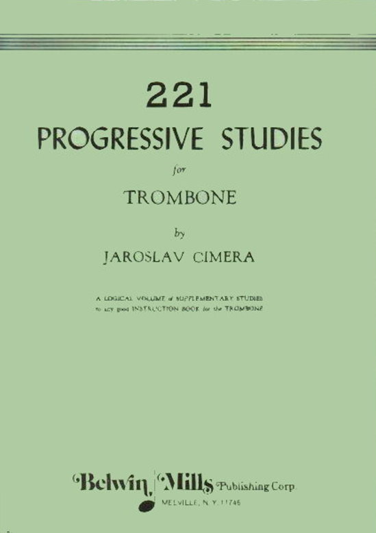 Musiknoten 221 Progressive Studies for Trombone, Cimera