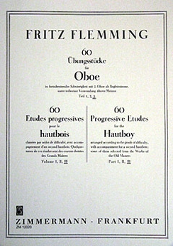 Musiknoten 60 Übungsstücke für Oboe, Flemming - Teil 3