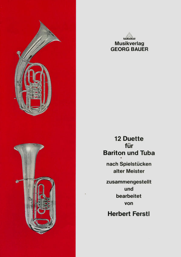 Musiknoten 12 Duette für Bariton und Tuba, Ferstl
