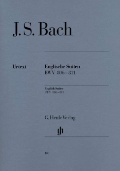 Musiknoten Bach, Enlische Suiten - Klavier