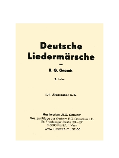 Musiknoten Deutsche Liedermärsche, Gnauck, 2. Folge, Stimmen