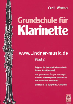 Musiknoten Grundschule für Klarinette, Wimmer - Band 2