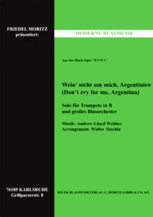 Musiknoten Don't Cry For Me Argentina, Webber/Tuschla