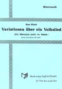 Musiknoten Variationen über ein Volkslied, Blank