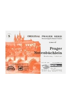 Musiknoten Prager Notenbüchlein - Stimmen