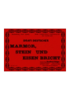 Musiknoten Marmor, Stein und Eisen bricht, Jahreis