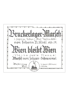 Musiknoten Wien bleibt Wien, Kliment