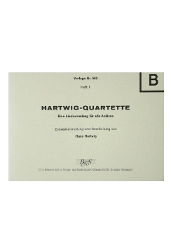 Musiknoten Hartwig-Quartette, Heft 1