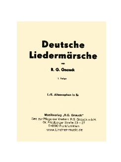 Musiknoten Deutsche Liedermärsche, Gnauck, 1. Folge, Stimmen