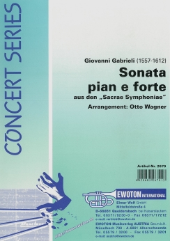 Musiknoten Sonata Pian e Forte, Sonate, G. Gabrieli/O. Wagner