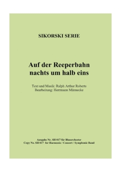 Musiknoten Auf der Reeperbahn nachts um halb eins, Roberts/Männecke