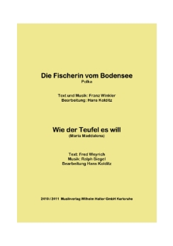 Musiknoten Die Fischerin vom Bodensee, Kolditz