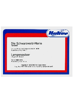 Musiknoten Die Schwarzwald Marie, Golgowsky/Kolditz