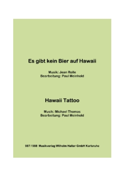 Musiknoten Es gibt kein Bier auf Hawaii, Rolle/Meinhold