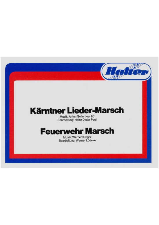 Musiknoten Feuerwehr Marsch, Krüger/Lüdeke