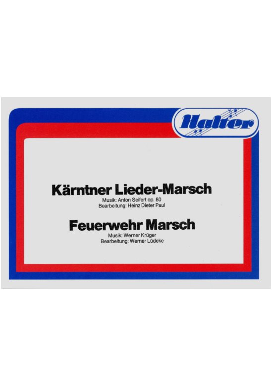 Musiknoten Feuerwehr Marsch, Krüger/Lüdeke